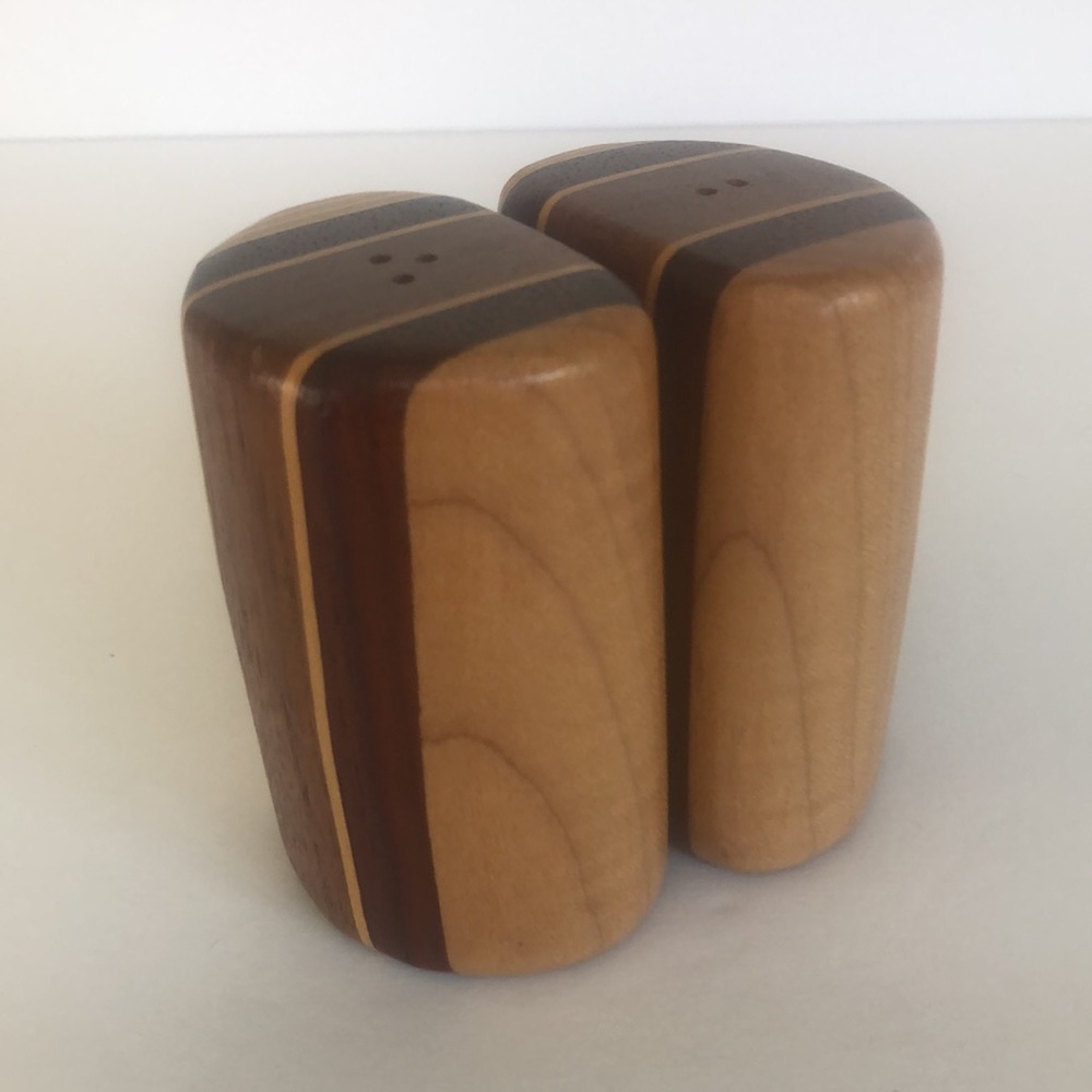 Natural Wood Danish Mid Century Modern Salt And Pepper Shakers - Picture 2 of 16